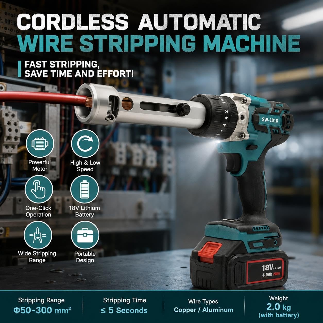 Macchina Spelafili Automatica Cordless Pro con Batteria al Litio