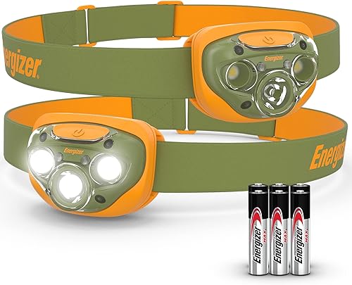 Energizer Faros delanteros LED PRO paquete de 2 faros delanteros resistentes al agua IPX4 luz de cabeza de alto rendimiento para exteriores