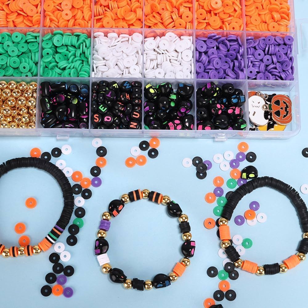 Halloween Bracelet Making Kit,Halloween Friendship Bracelet Jewelry Kit