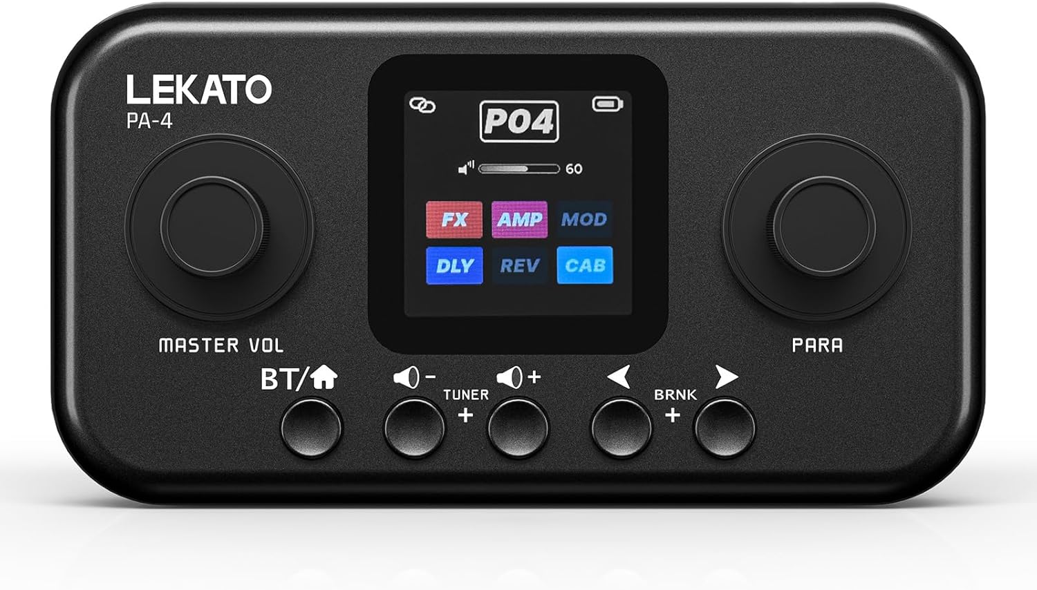 LEKATO Portable Multi Effects Guitar Pedal with 6 Modules, 60+ Built-In Effects,20 Amp Modeling & Ir Loading, 80 Tone Preset Slots, Otg Usb Audio Interface & Bluetooth for Practice Recording