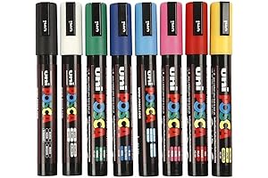 Uni-Ball POSCA Ultimate 8-Piece Artist Marker Set, Rainbow Assortment of Colors