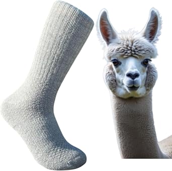 Baby Alpaca Hiking Socks Premium Outdoor Crew Socks for Men & Women Ultra-Soft, Breathable, Durable