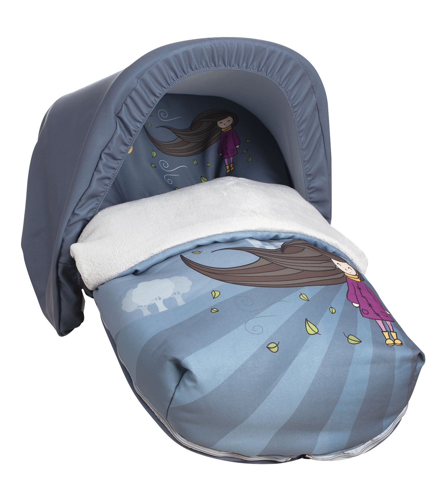Sac Portabebe polaire Universal + Capote de cadeau.