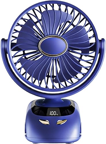 Miniatura 5 de Trimit Ventilador pequeño con clip, ventilador USB de 5 velocidades con fuerte flujo de aire, clip y ventilador de escritorio, enchufe USB con