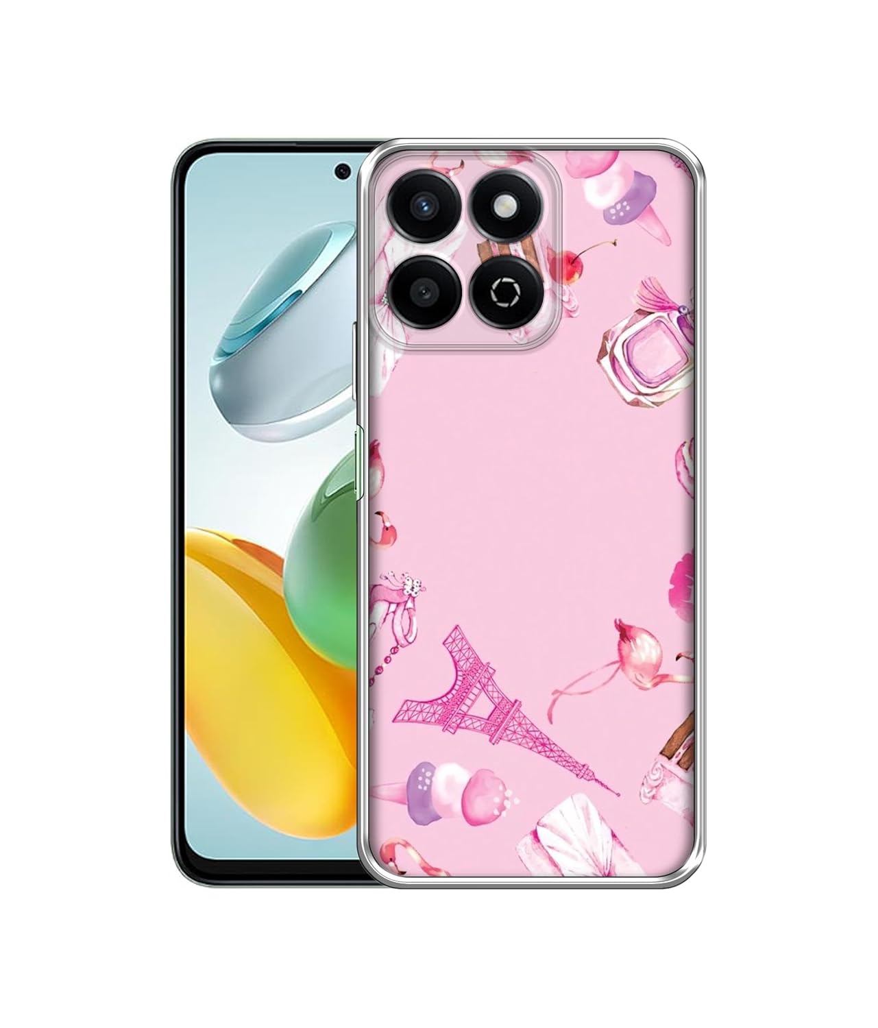 Amazon Brand – Solimo Ladies Accessories Printed Silicon Soft TPU Back Case Cover for Honor X7C 5G
