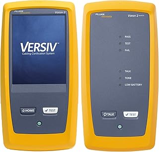 Fluke Networks DSX2-8000 CableAnalyzer Copper Cable Certifier for Category 5, 5e, 6, 6A & 8 Twisted-Pair cabling, 2 GHz, Touchscreen, LinkWare Reporting, includes Permanent Link & Channel Adapters
