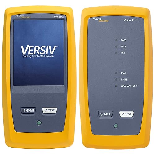 Fluke Networks DSX2-8000 CableAnalyzer Copper Cable Certifier for Category 5, 5e, 6, 6A & 8 Twisted-Pair cabling, 2 GHz, Touchscreen, LinkWare Reporting, includes Permanent Link & Channel Adapters