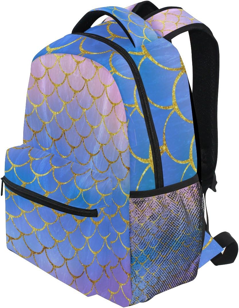 Flash Deals - 40% OFF ZOEO Girls Backpacks Purple Mermaid Scales Gold Marble Kids School Bookbags Travel Laptop Daypack Bag Purse for Teens Women Buy 1 get 1 ZOEO Girls Backpacks Purple Mermaid Scales Gold Marble Kids School Bookbags Travel Laptop Daypack Bag Purse for Teens Women