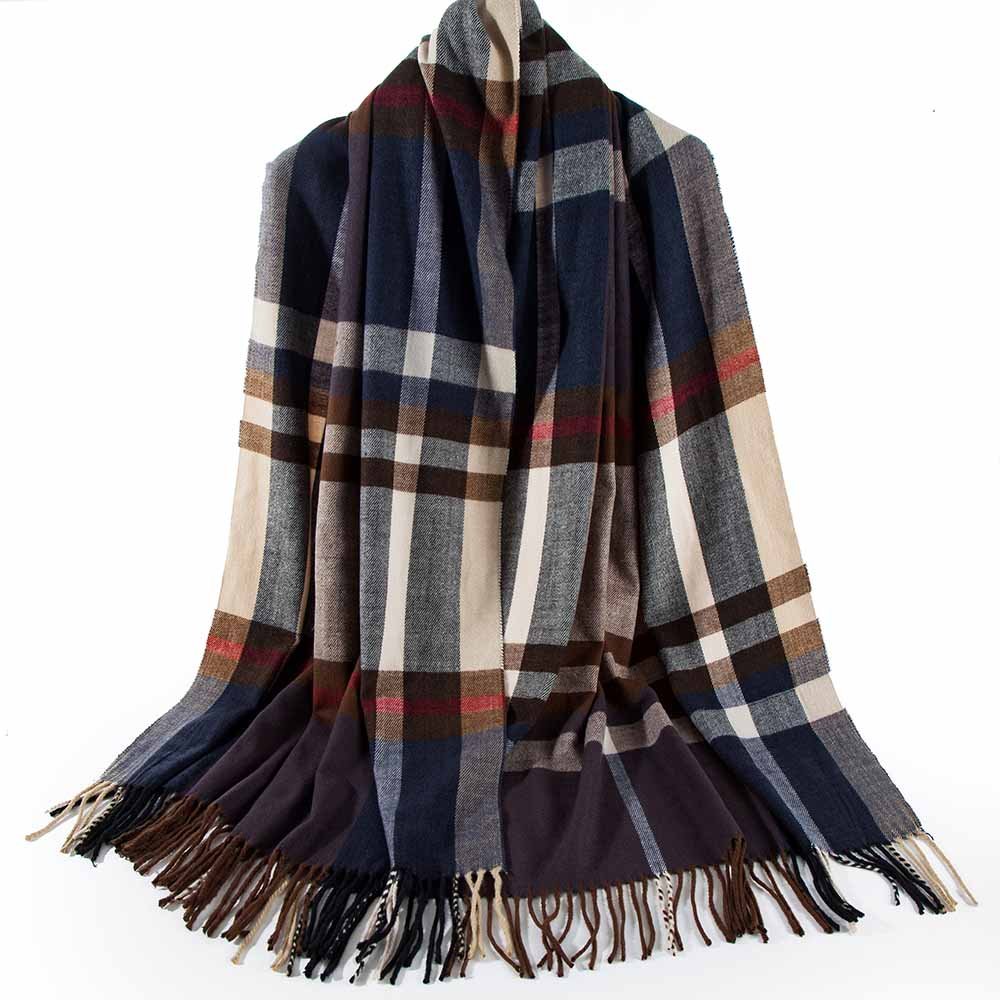 Signare Women's Large Plaid Cashmere-Like Tartan Shawl Wrap Scarf For (Large Plaid)