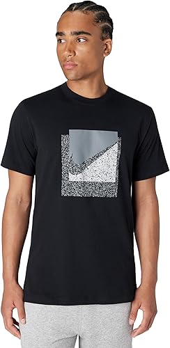 Nike Men's NSW Tee Swoosh Box, Black, Large