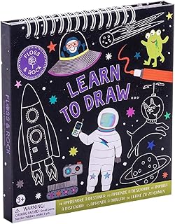 Floss & Rock Space Learn to Draw Sketchbook for 3 Ages and Up, 7.28-inch Length, Learning Materials