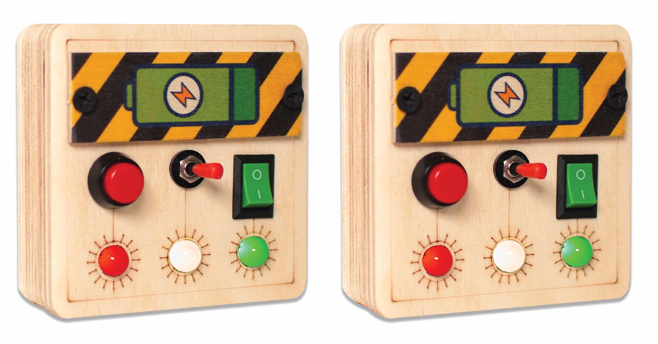Clapstore Toys Portable Busy Board V4 for 1-6 Year Old Toddlers, Kids LED Light Toy Personalized Sensory Board Switch Box Spaceship Control Panel Montessori Baby Toy Activity Board (Pack of 2, 2) (B0DBLW8LZZ) Amazon Price History, Amazon Price Tracker