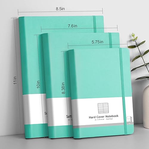 Miniatura 7 de AHGXG - Cuaderno grueso con rayas para universidad, trabajo, tomar notas, 320 páginas numeradas, A5, papel de 2.95 ozyd de grosor, tapa dura de piel