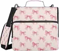 ◯● pinkyribbonページ●◯ Amazon.com : Blueangle Pink Bow Zipper Binder, 1.5-Inch 3