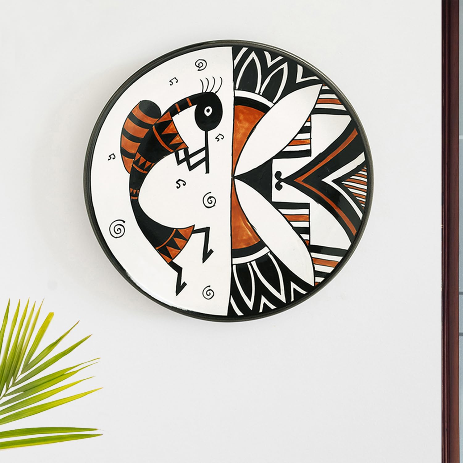 ExclusiveLane 'Honey Bee' Ceramic Decorative Wall Plates Decor Hanging For Living Room Home Decoration Items (10 Inch, Handpainted)