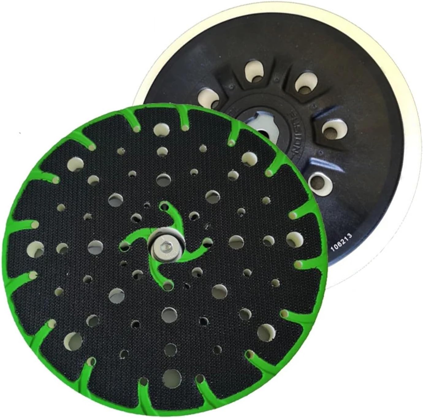 ZVHZQEMMT 6 Inch 48-Hole Back-up Sanding Pad 150mm Dry Mill to Throw Disc Sandpaper Grinding Machines Lucky(Eccentric 5)
