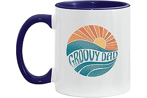 Groovy Sunset Design Cup: Enhance Your Dad's Groovy Vibes