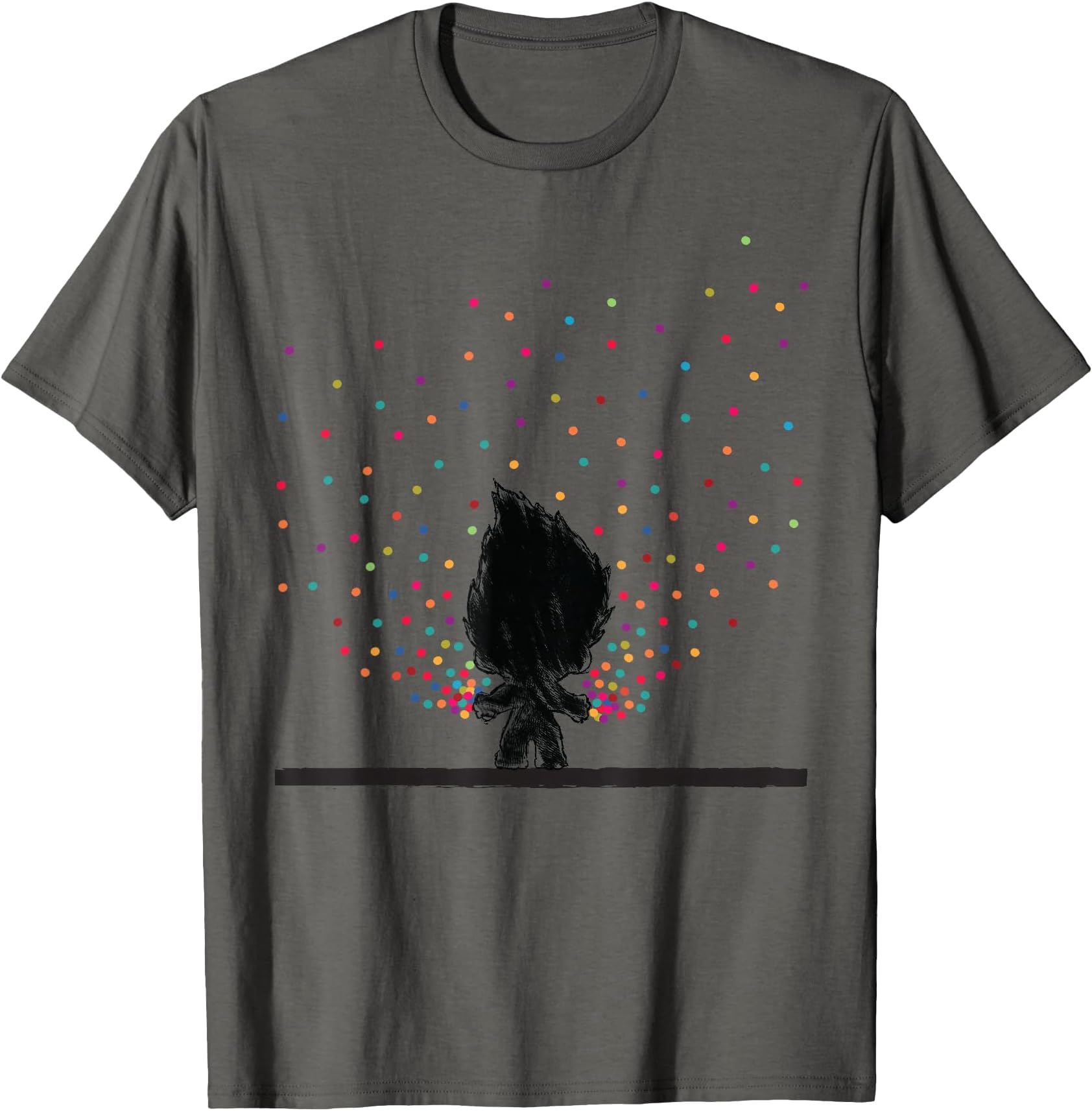 Classic Trolls: Troll Outline in Polka Dots T-Shirt T-Shirt