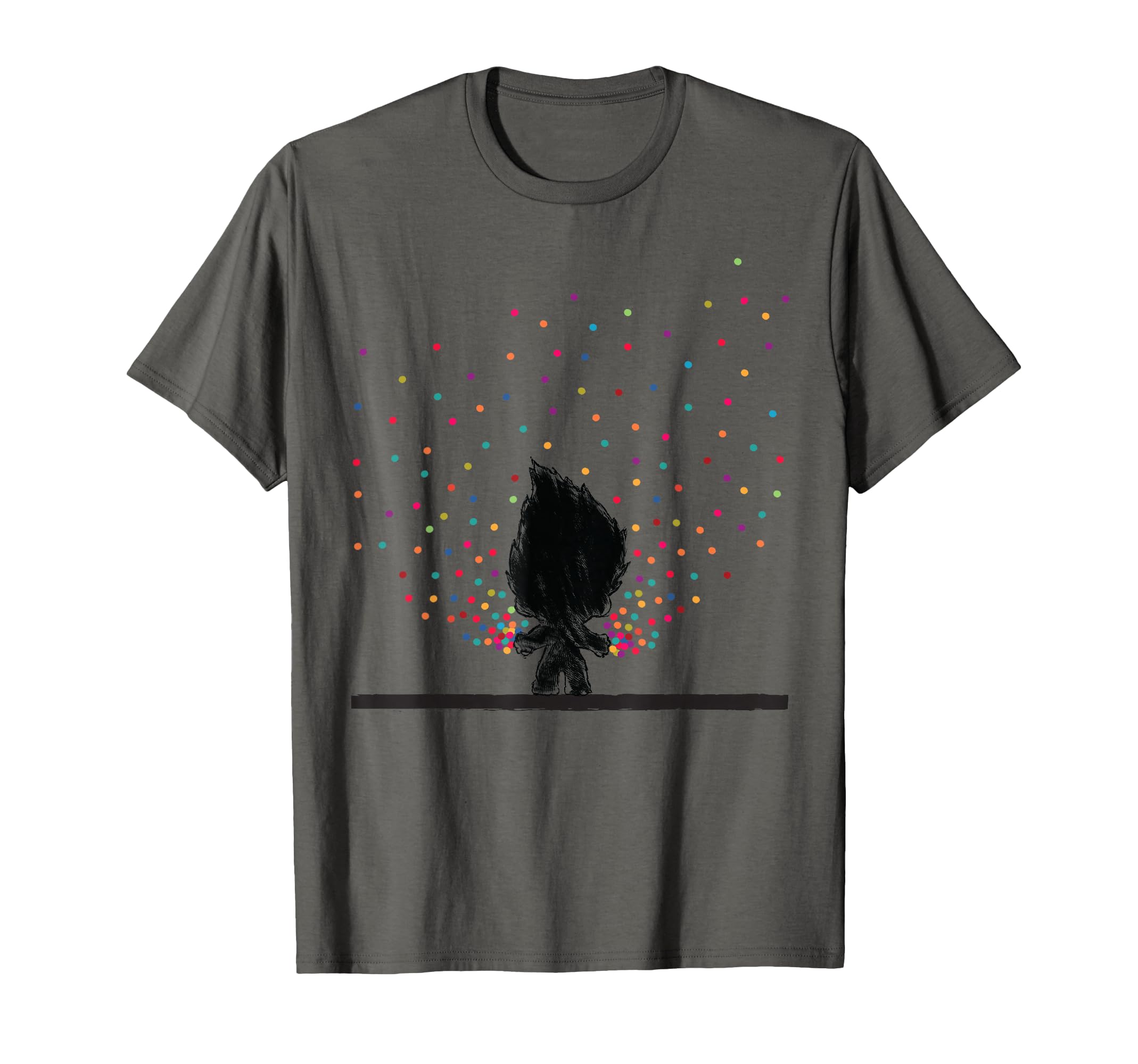 Classic Trolls: Troll Outline in Polka Dots T-Shirt T-Shirt