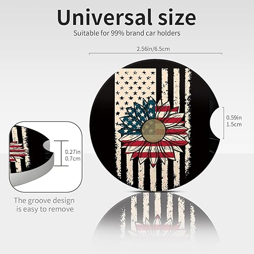 Miniatura 7 de Posavasos de automóvil para portavasos de automóvil, bonitos accesorios de automóvil para interior de mujer, 2 posavasos para automóvil, tapete de