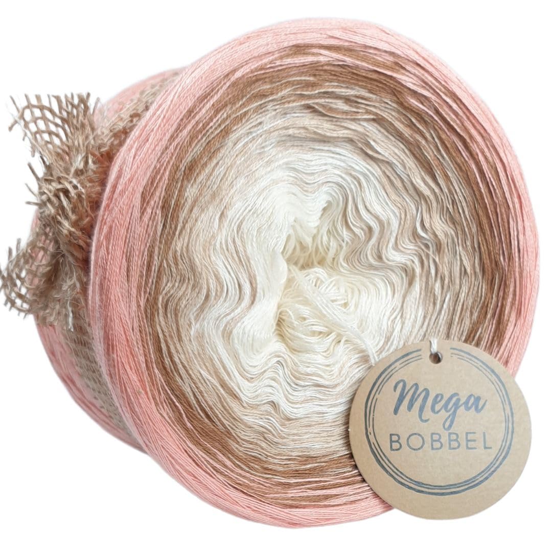 MegaBobbel*Elegantes Quarz*A409* (Außenfarbe: Quarz) Farbverlaufsgarn - Lace Garn Bobbel Wolle zum Häkeln & Stricken (4 fädig, 3750m)
