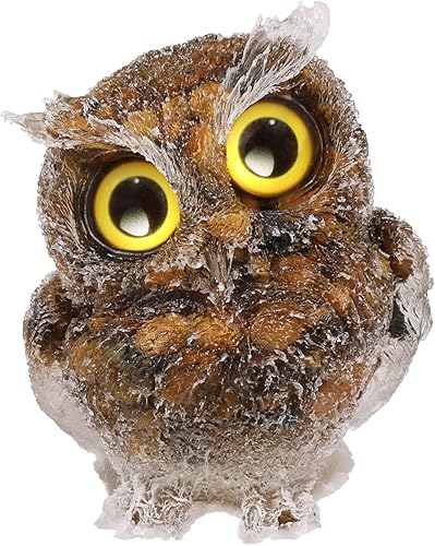 SUNYIK Estatua de bolsillo de cristal tallada en piedra de ojo de tigre, búho y pájaro, figuras de animales de piedra pulida, decoración para