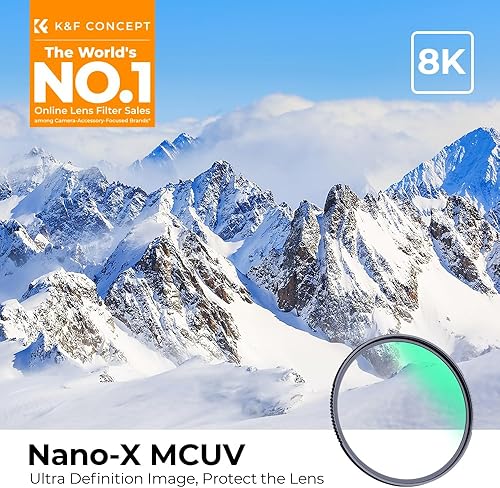 Miniatura 2 de K&F Concept Filtro de protección UV MC de 3.740in con 28 revestimientos multicapa HDhidrofóbicoresistente a los arañazos, filtro UV ultra delgado