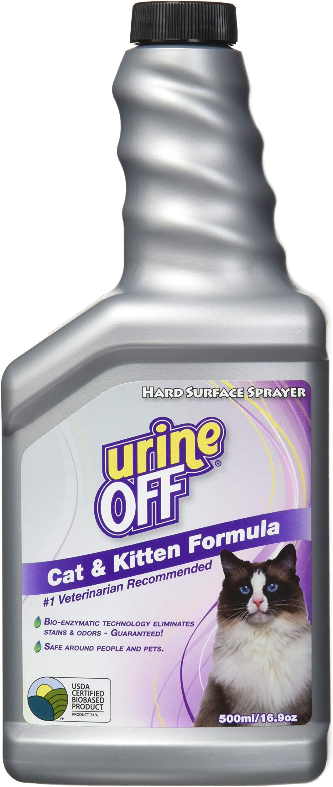 Urine Off Odor and Stain Remover for Cats Sprayer Top 16.9oz