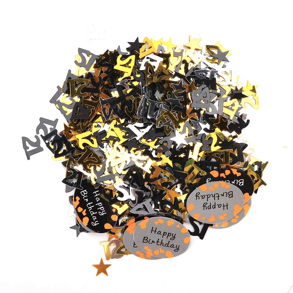 Confettis Noirs Et Dorés Pour 30e Anniversaire-Décorations De Table