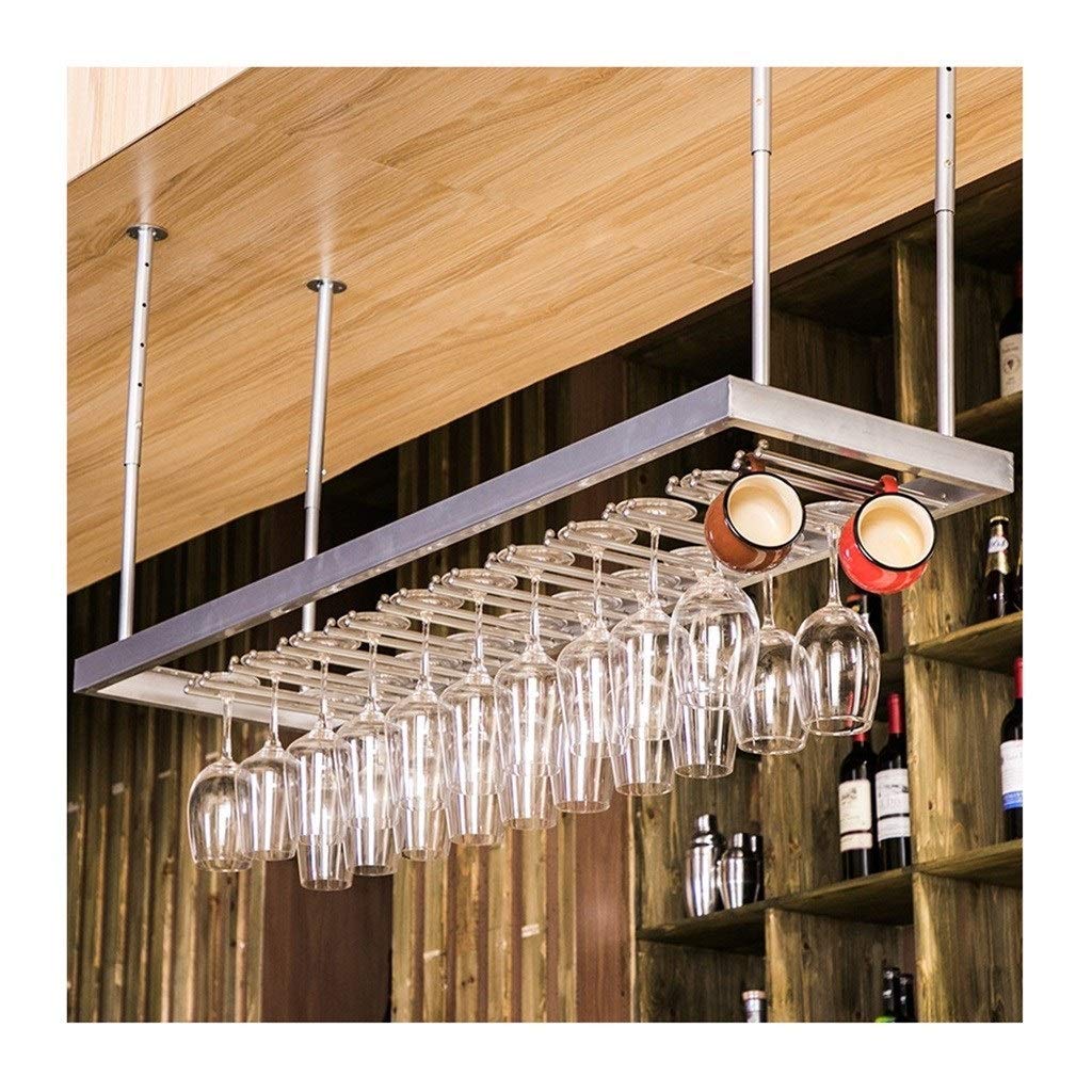 Portavasos colgante europeo en color plata con estructura de 120cm