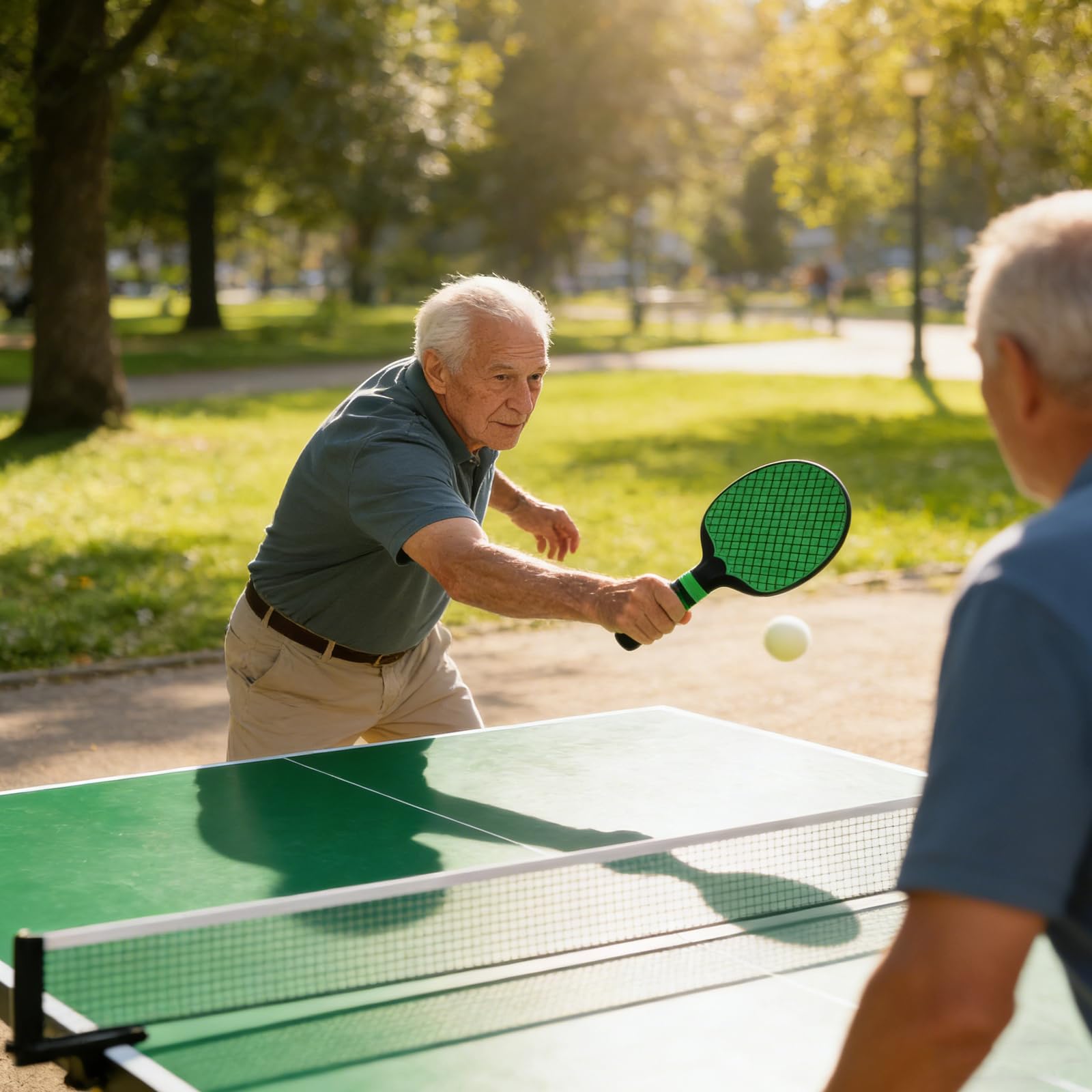 Veemoon Lot de 2 Raquettes de Ping-Pong Vertes Prise Porte-Plume et Classique, Raquettes D’entraînement Tennis de Table Surface de Contrôle Optimale, Manche Ergonomique Antidérapant