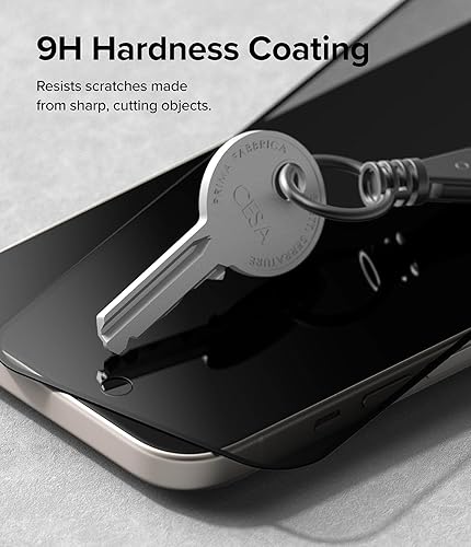 Miniatura 8 de Ringke Vidrio de privacidad siéntete mejor en público compatible con iPhone 15, fácil de instalar, compatible con fundas, protector de pantalla de