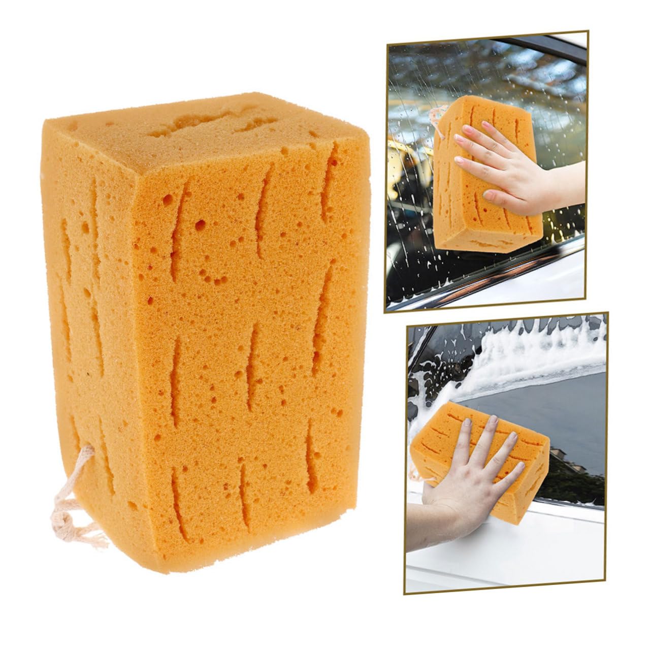 ULTECHNOVO Éponge Nettoyage Voiture Grande Absorbante Outil Lavage Auto Essuyer Voiture Bloc Éponge Lavable