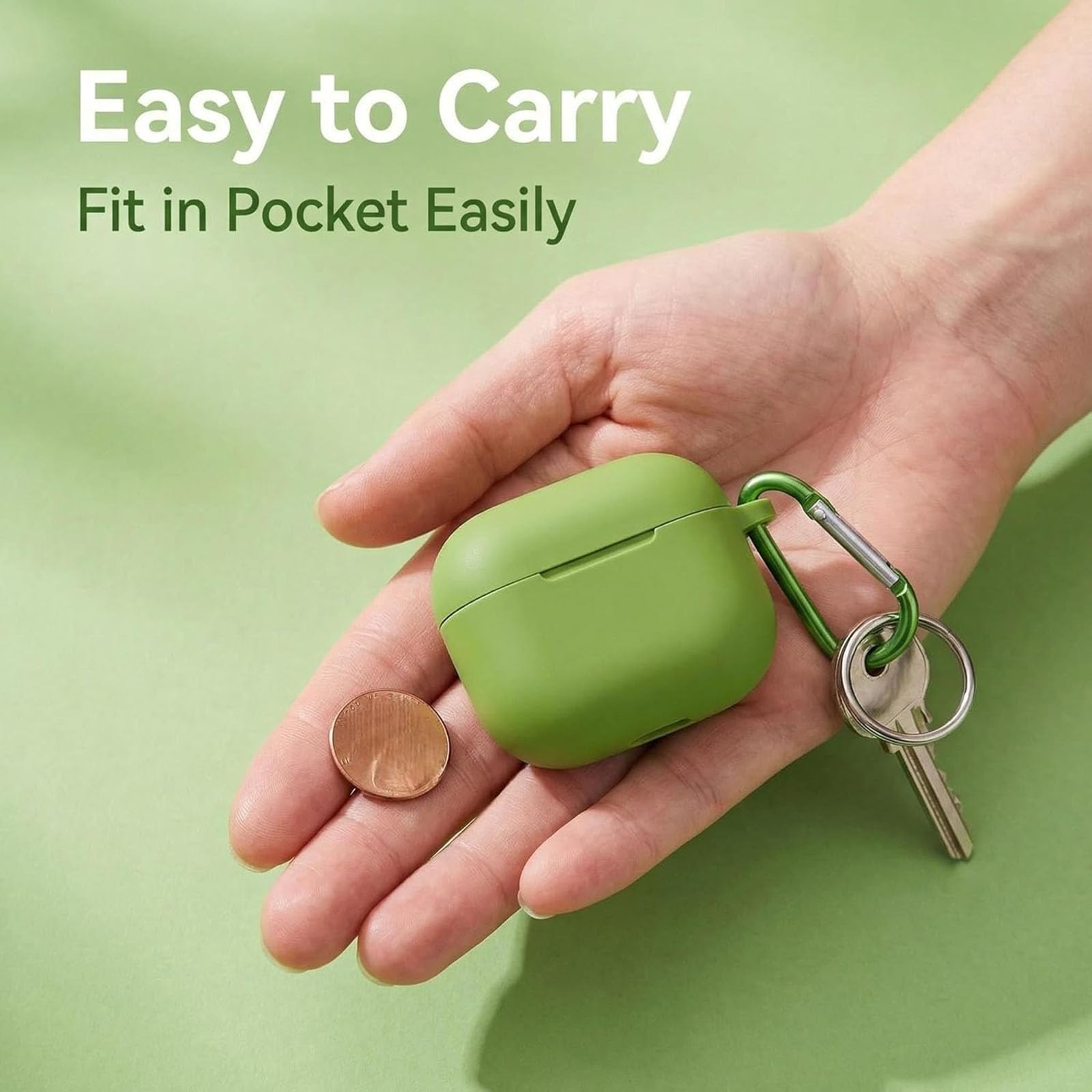 Frog Earbuds Wireless Bluetooth, Cute Animal Shaped Bluetooth Earbuds with Charging Case, Wireless in Ear Headphones, Deep Bass, Noise Reduction, IPX4 Waterproof, Gift for Kid & Adult (Frog) — view 5