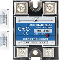 Vista 2 de Relé de estado sólido CG SSR-80DD Entrada de CC a CC 3-32VDC a salida 5-240VDC 80A Cubierta de plástico monofásico