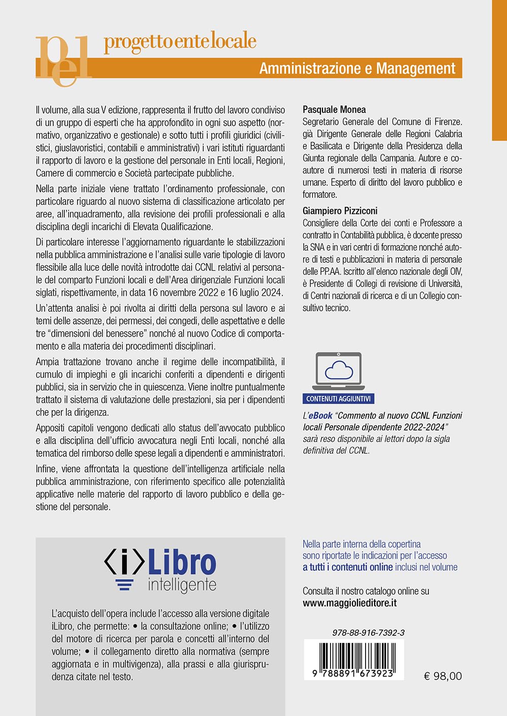 Rapporto di lavoro e gestione del personale in enti locali, regioni, camere di commercio e società a partecipazione pubblica