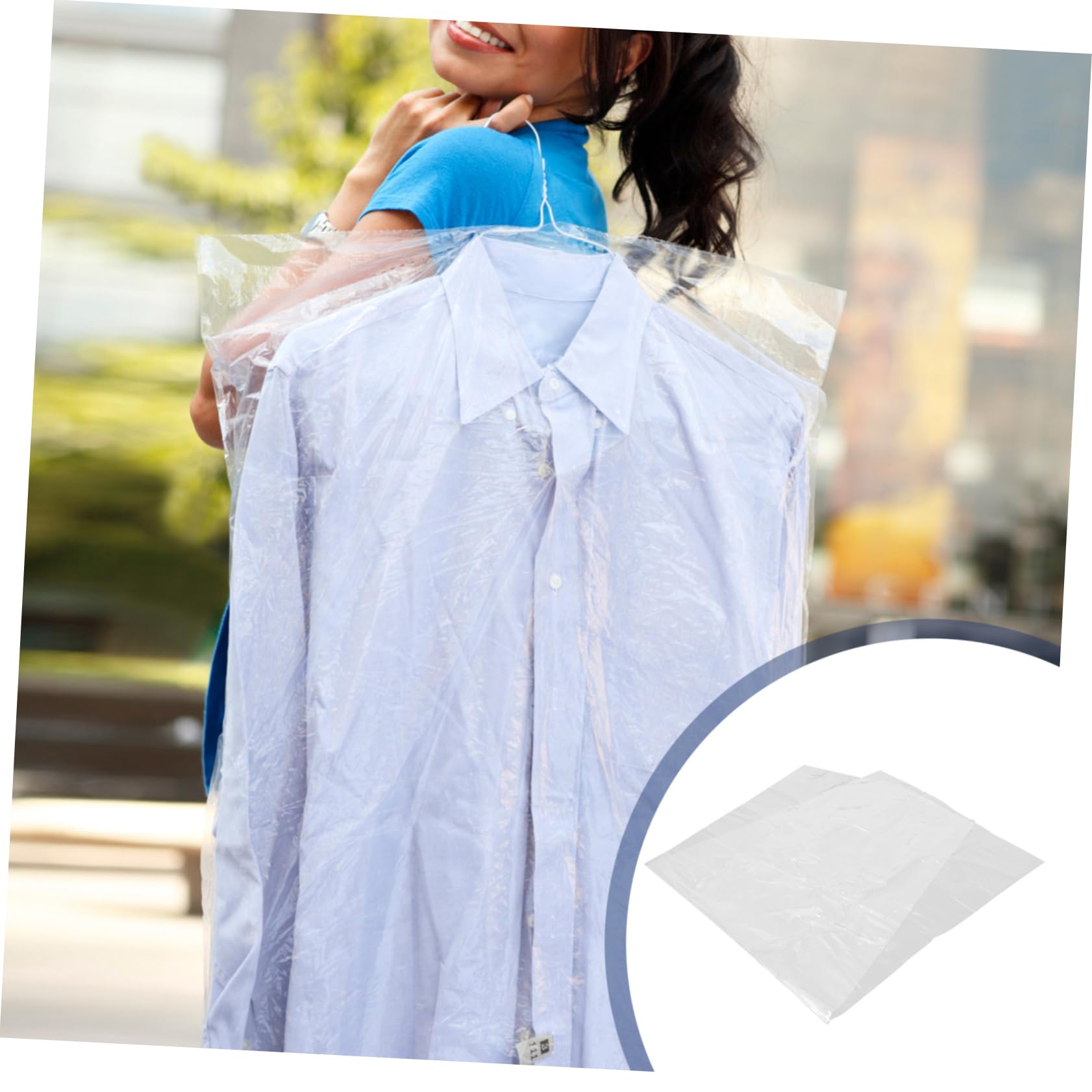 Generic 30piezas Funda Antipolvo Para Ropa Transparente Bolsas Para Guardar Trajes y Abrigos Armario Solución De Almacenamiento Prueba De Polvo Para Viajes y Uso Doméstico