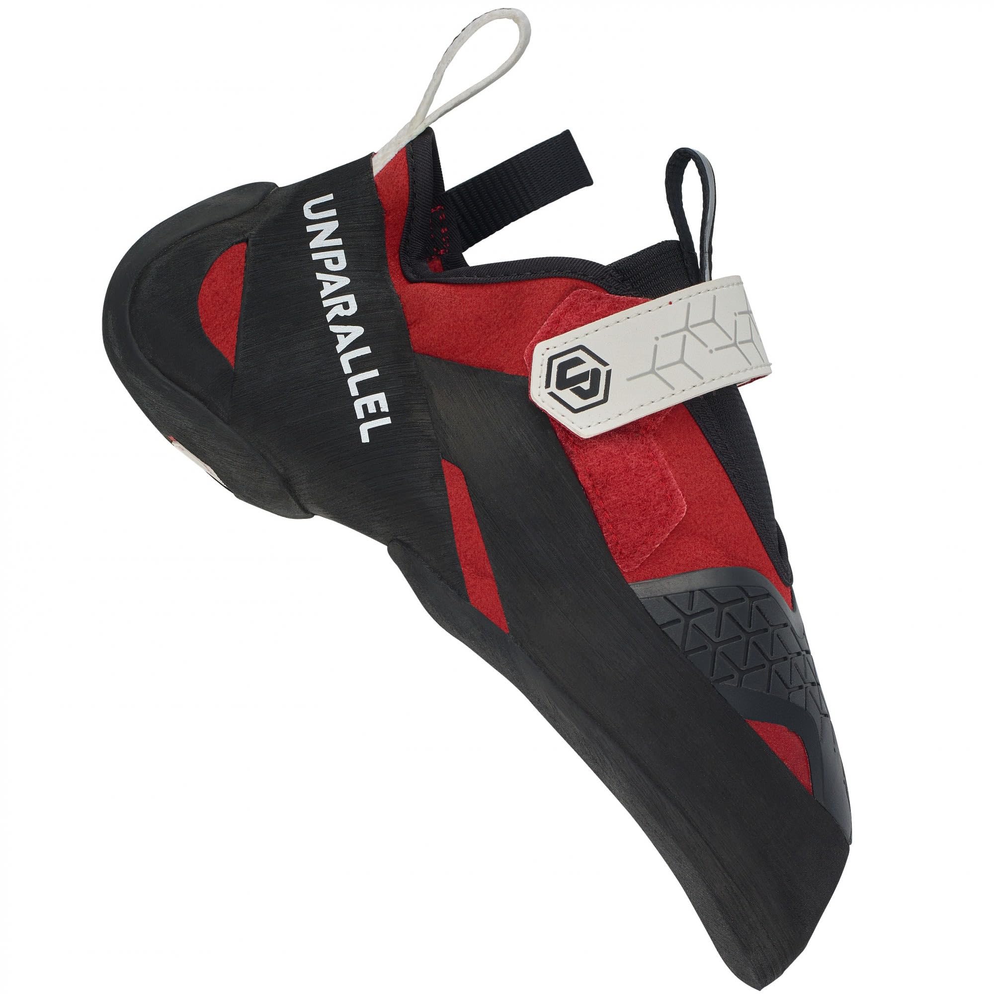 Unparallel Flagship Rot - Präziser technischer High-End Kletterschuh Größe EU Farbe Red Point White Chalk