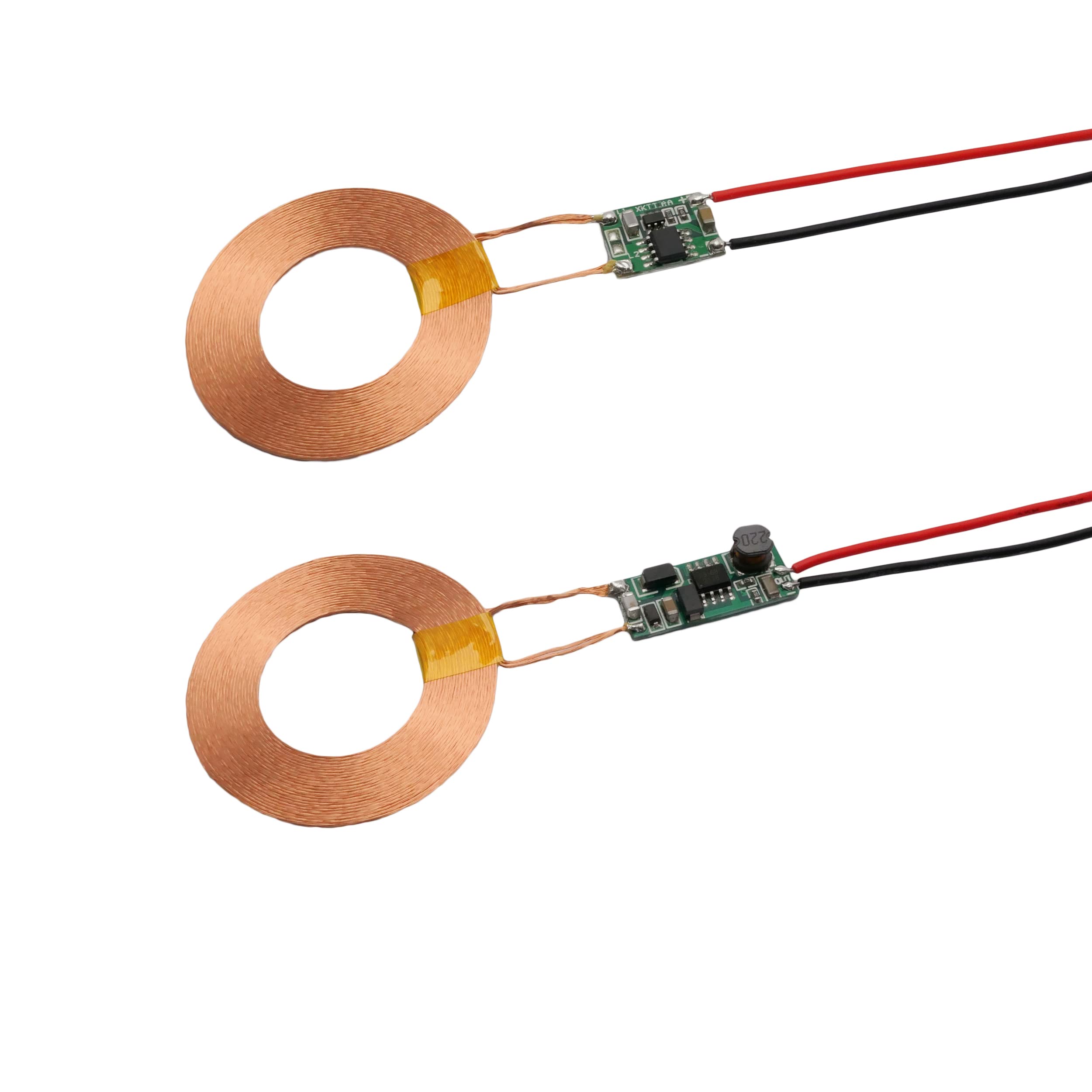 ENUK 12V 23mm Distance Wireless Charging 5V 100mA~1.2A Output 42mm Coil Wireless Transmitter + Receiver Power Charger Transfer