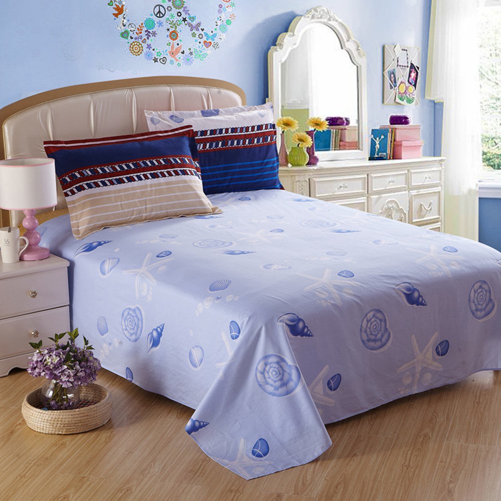 Drap coton sergé lin N drap plat de taille 230x250cm pour lit
