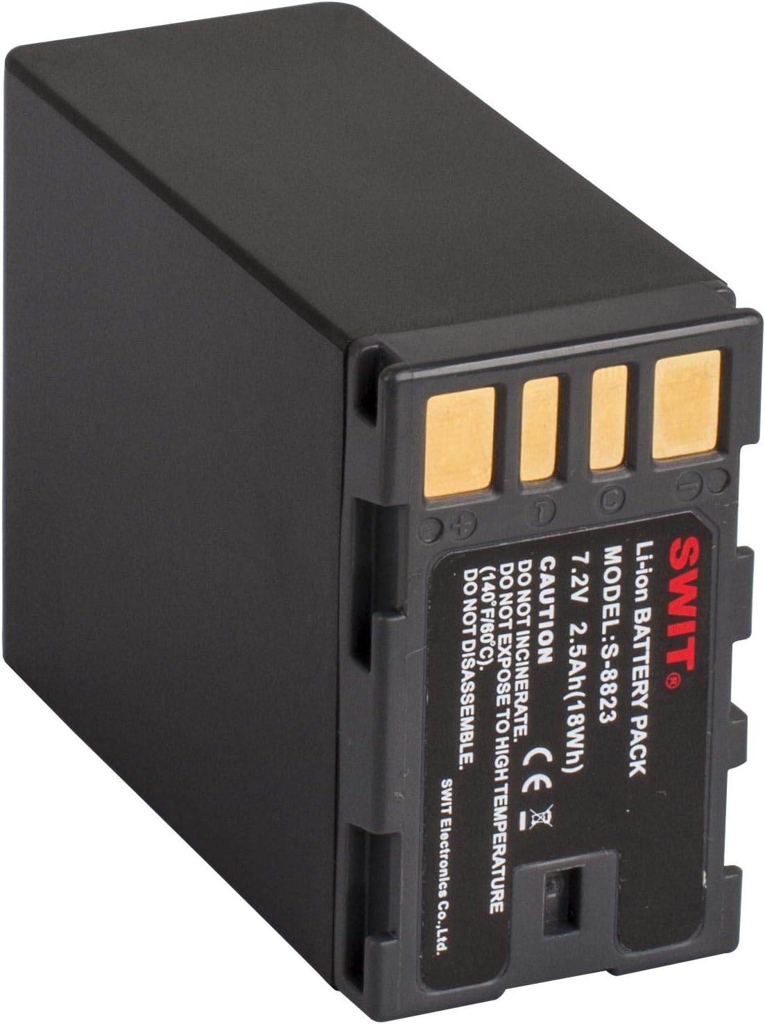 SWIT Electronics S-8823 18.7Wh 7.2V Replacement DV Lithium-Ion Battery with DC Output for JVC BN-VF823 and GY-HM100 Camera