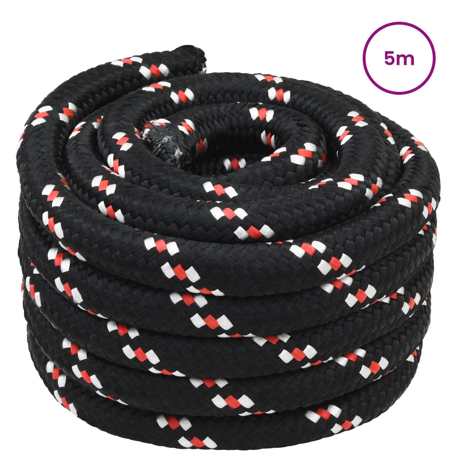 Lina do łodzi 4 mm 5 m polipropylen czarny czerwony lina lina