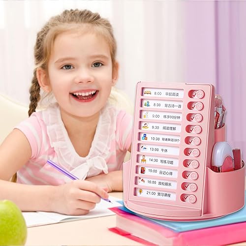 Miniatura 2 de 2 in 1 Rotating Pen Holder Chore Chart Checklist Board Desk Organizer Large Capacity Stationery Organizer Large Capacity Box Swivel Holder Desk