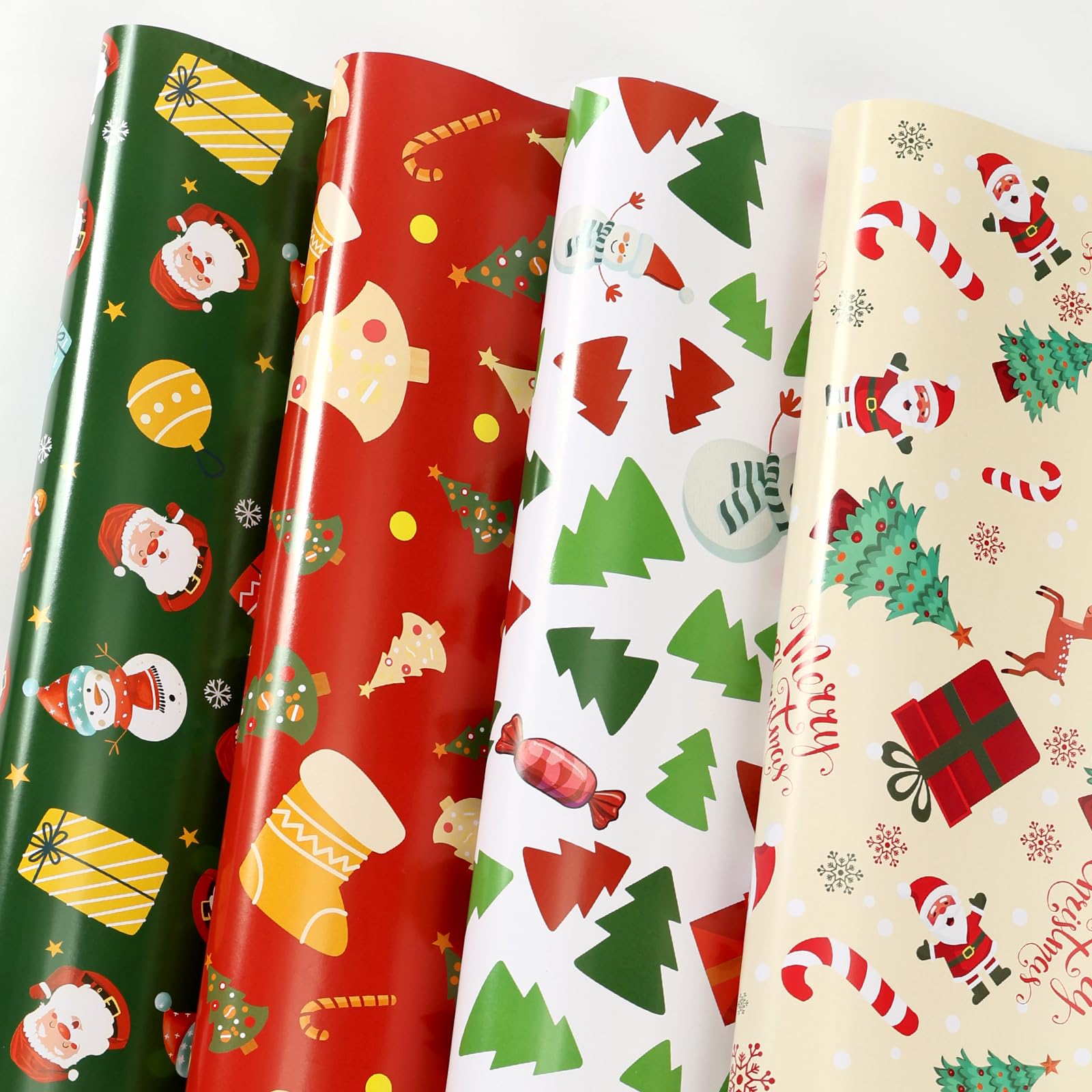 Snapklik.com : YOGINGO Christmas Wrapping Paper For Kids & Adults ...