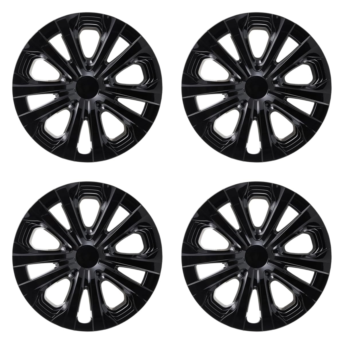 Photo 1 of TULALUX Hubcaps Wheel Covers Fit for 2016-2022 Toyota Prius & 2017-2022 Prius Prime & 2020-2024 Corolla Hybrid Wheel Rim Covers, Snap On Installation (15-inch Set of 4 Pcs) (Glossy Black)