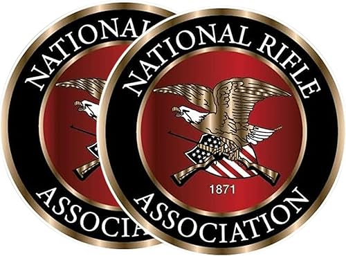 WSQ Paquete de 2 calcomanías de vinilo de la Asociación Nacional del Rifle de la NRA, 4 pulgadas, calcomanías de la 2ª enmienda para automóvil,