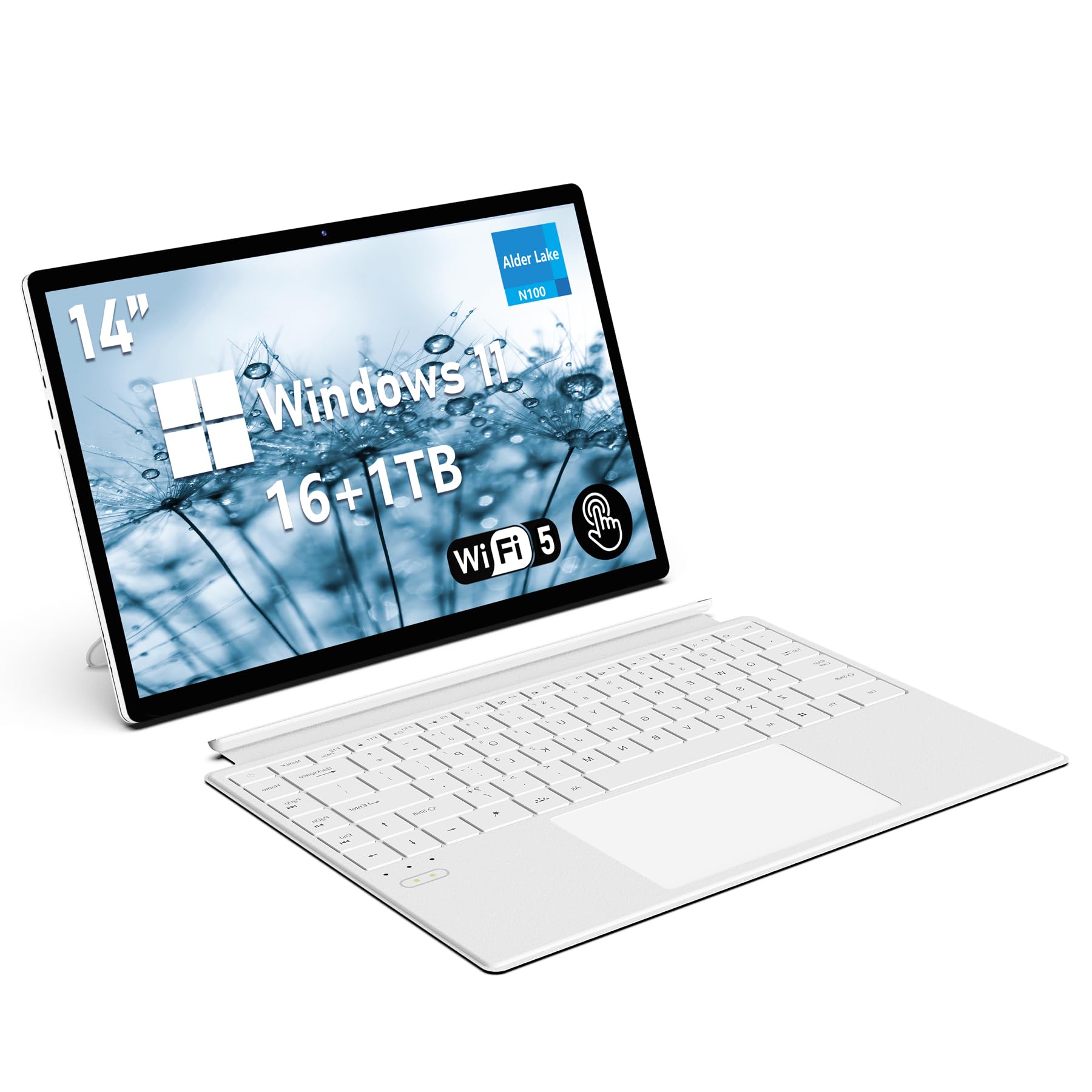 FUNYET Tablet 2 in 1 N100 Laptop Touch Windows 11 Pro Tablet PC FUNBOOK14 Pollici 16 GB RAM 512 GB SSD WIFI6 Bluetooth 5.2 / Tipo-C Funzione Completa/Micro HDMI
