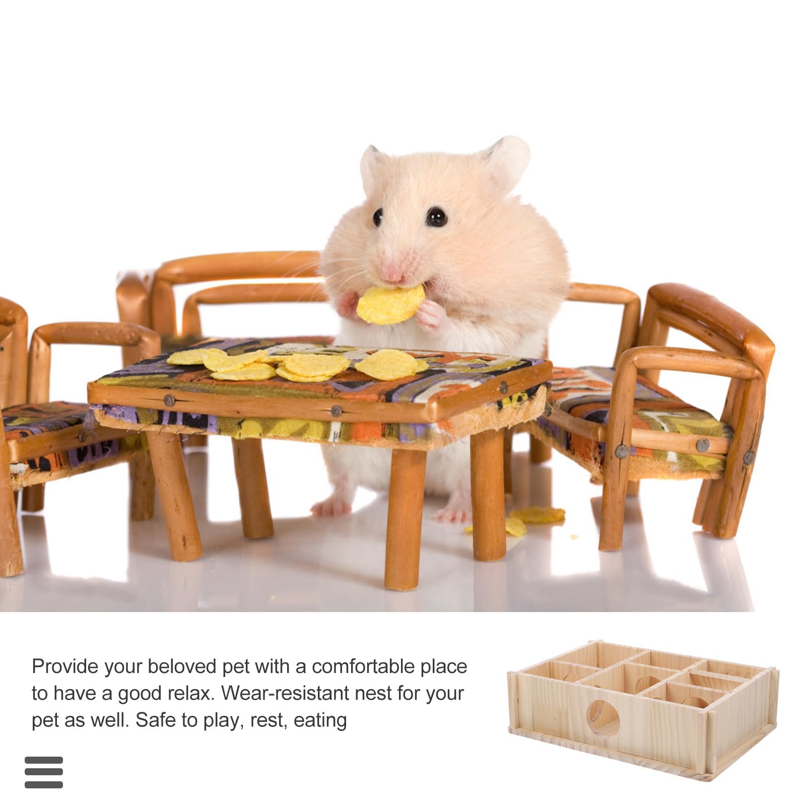 Hamsterhaus mit Labyrinthform für Hamster und Ratten Komfortable Ruheplattform und Entdeckerspiel für Ganzjährigen Einsatz