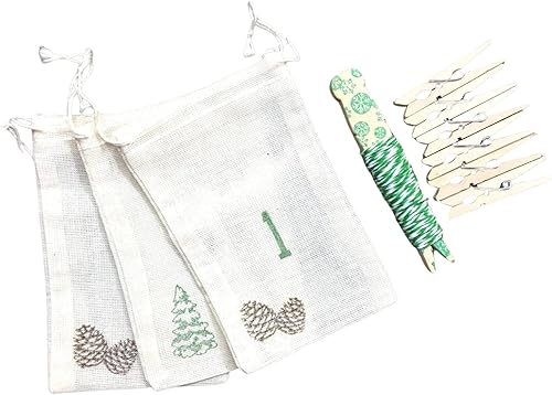 Christmas Countdown, Handcrafted Advent Calendar Kit