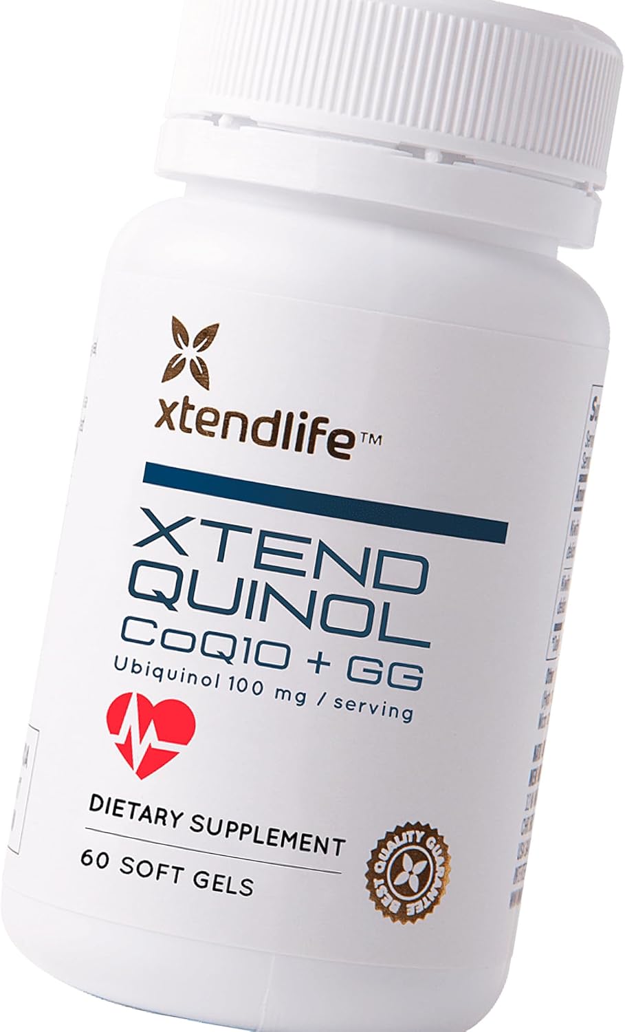 Xtendlife Xtend-Quinol CoQ10 Ubiquinol Supplement for Heart Health, Cellular Energy, and Healthy Aging - with 100mg Ubiquinol and 50mg GG (Geranylgeraniol)-4 Month Supply (Pack of 2)